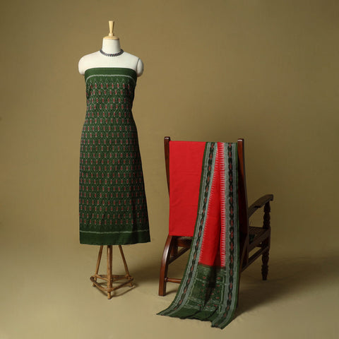 Sambalpuri ikat handloom cotton 3pc unstitched dress