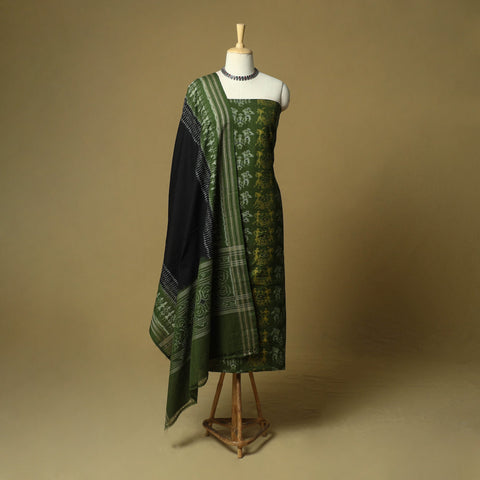 Sambalpuri ikat handloom cotton 3pc unstitched dress