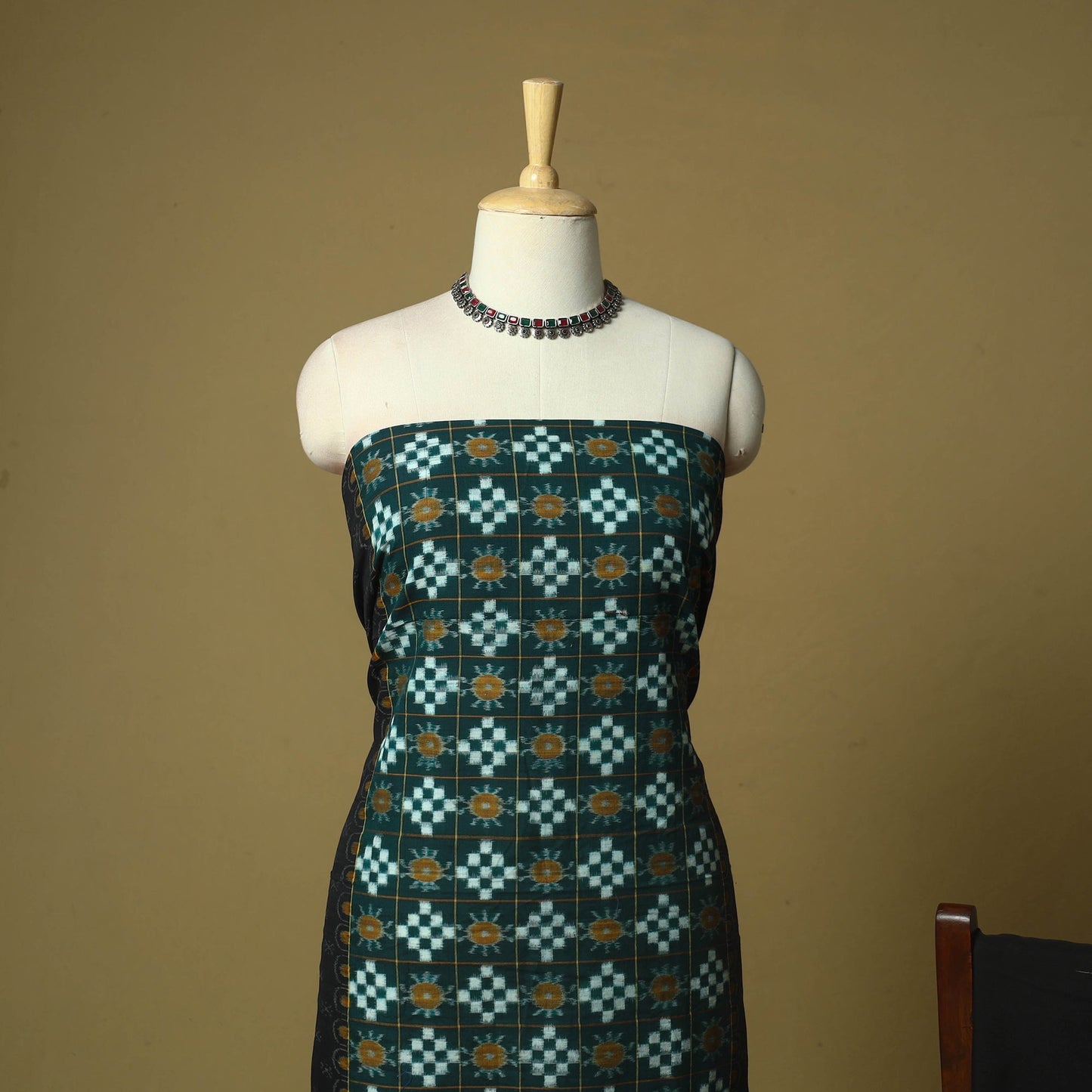 Sambalpuri ikat handloom cotton 3pc unstitched dress
