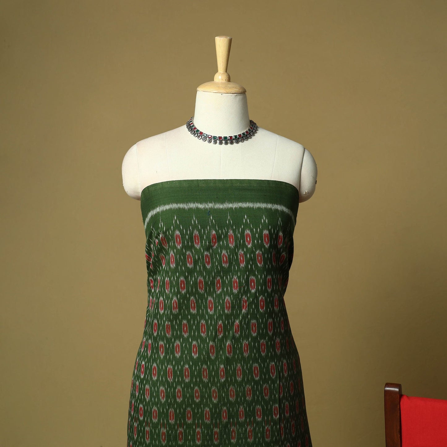 Sambalpuri ikat handloom cotton 3pc unstitched dress