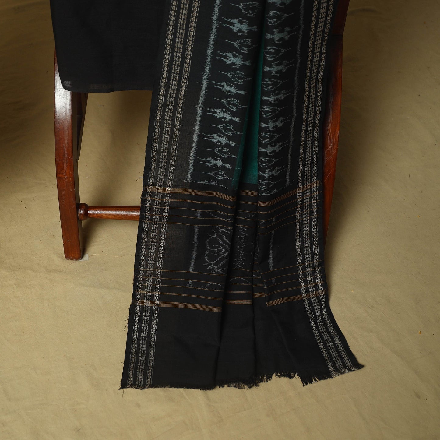 Sambalpuri ikat handloom cotton 3pc unstitched dress