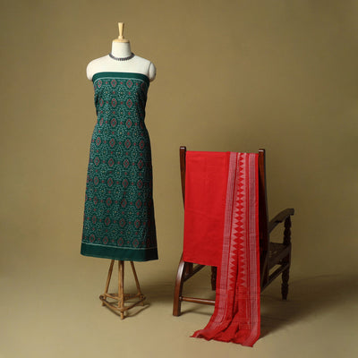 Sambalpuri ikat handloom cotton 3pc unstitched dress