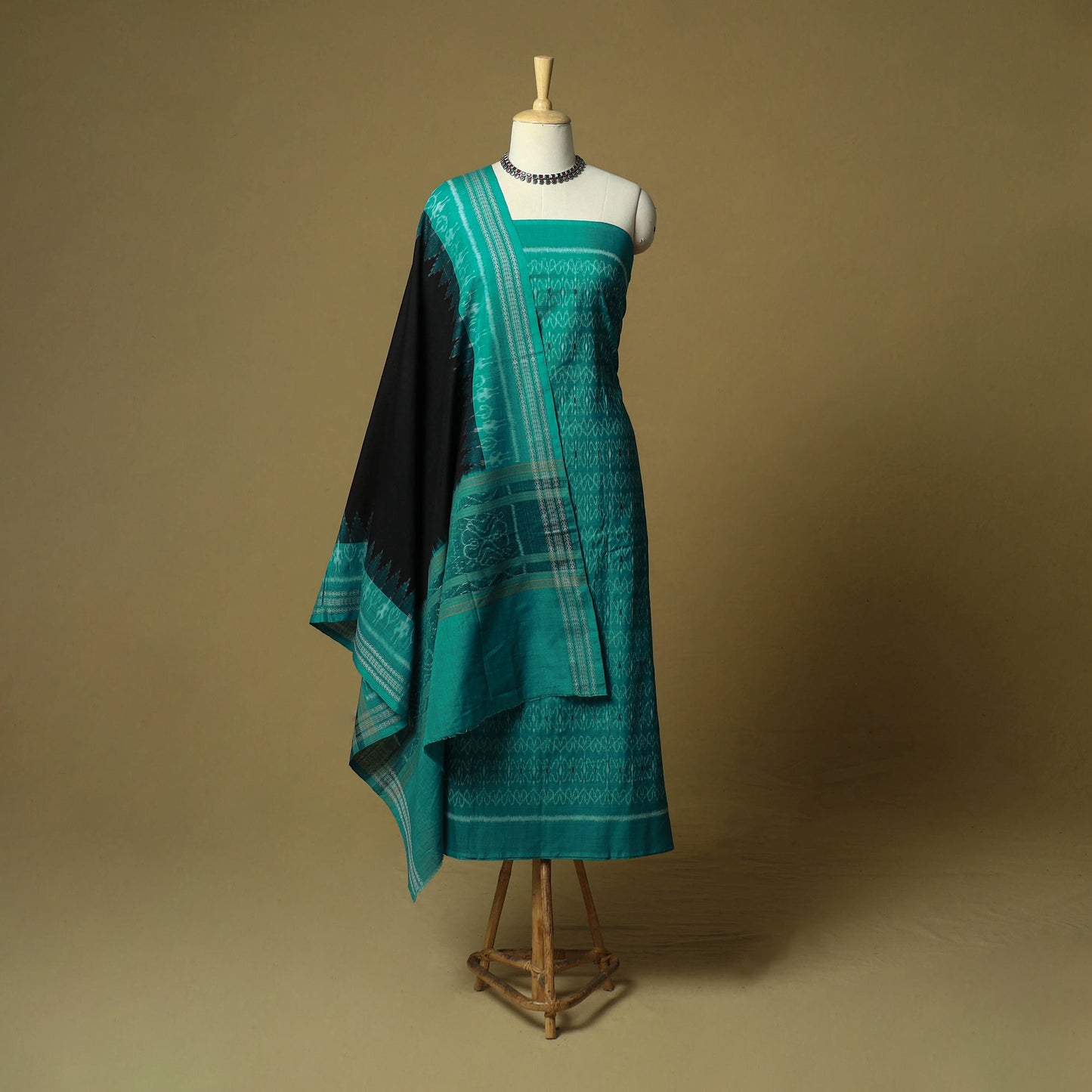 Sambalpuri ikat handloom cotton 3pc unstitched dress
