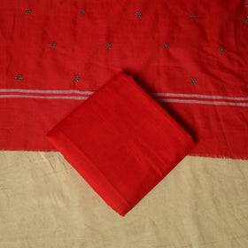 Sambalpuri ikat handloom embroidered cotton 3pc unstitched