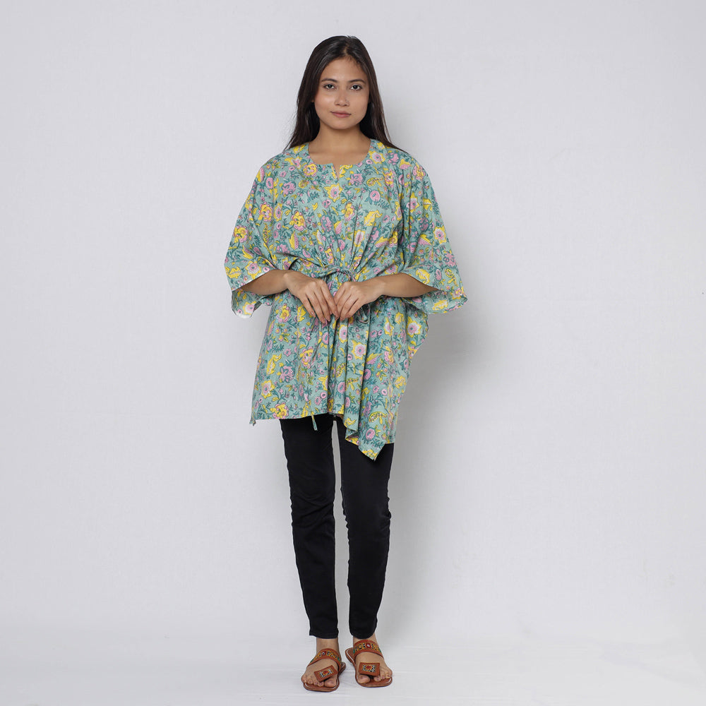 Sanganeri Block Print Cotton Kaftan (Short)