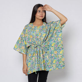 Sanganeri Block Print Cotton Kaftan (Short)