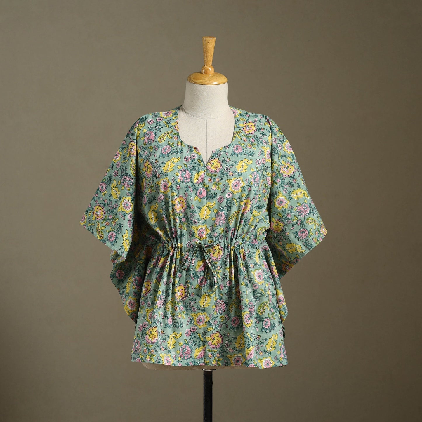 Sanganeri Block Print Cotton Kaftan (Short)