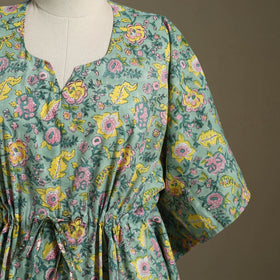Sanganeri Block Print Cotton Kaftan (Short)