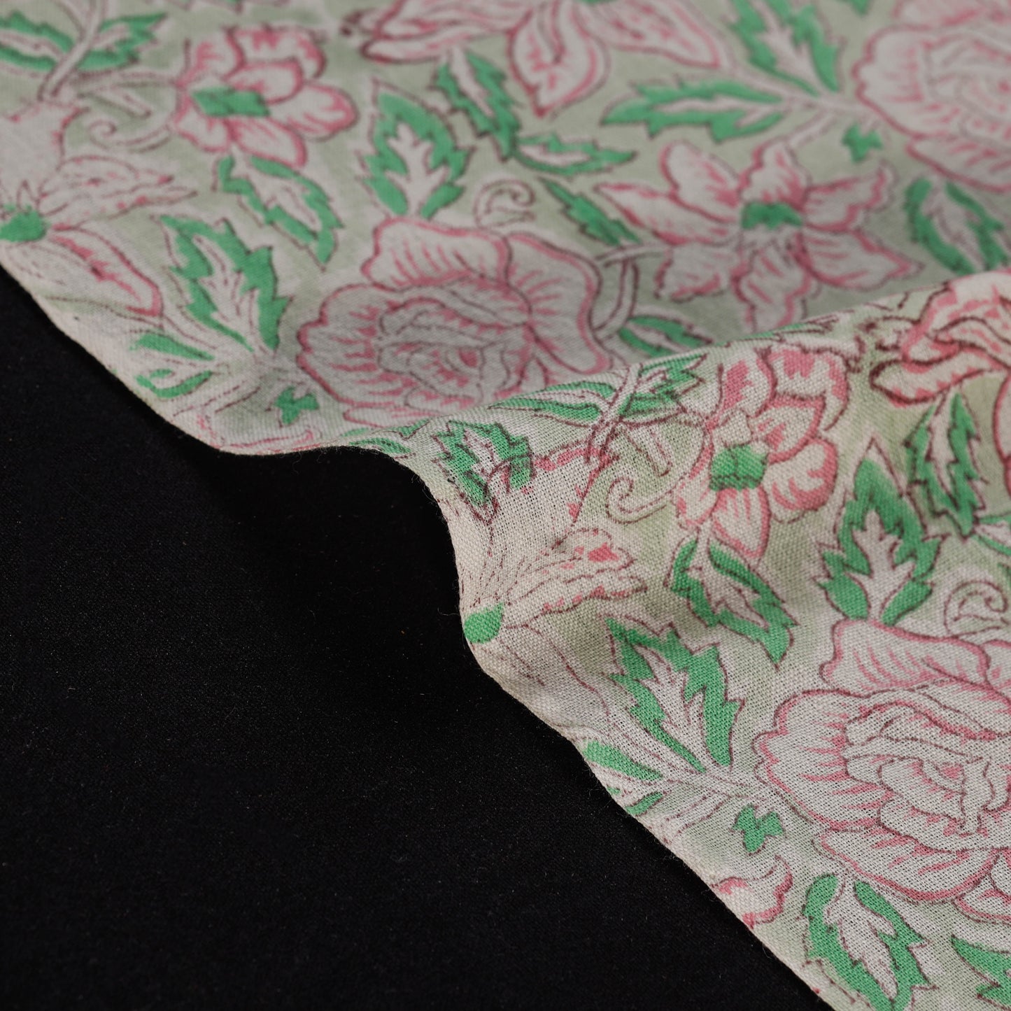 Sanganeri handloom pure wool fabric 04 - handcrafted