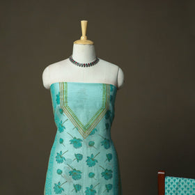 Sanganeri block print mul chanderi handloom 3pc unstitched