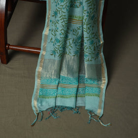Sanganeri block print mul chanderi handloom 3pc unstitched