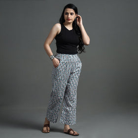 Buy Sanganeri Block Printed Cotton Elasticated Palazzo Online at iTokri.com