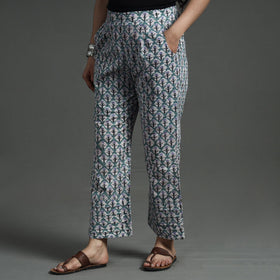 Buy Sanganeri Block Printed Cotton Elasticated Palazzo Online at iTokri.com