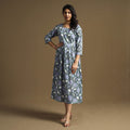 Buy Sanganeri Block Printed Cotton Flared Dress Online at iTokri.com