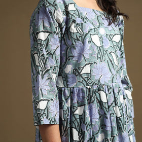 Buy Sanganeri Block Printed Cotton Flared Dress Online at iTokri.com