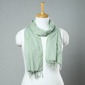 Buy Sanganeri Block Printed Cotton Stole with Tassels 14 Online at iTokri.com