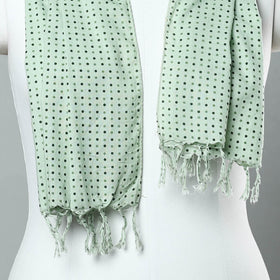 Buy Sanganeri Block Printed Cotton Stole with Tassels 14 Online at iTokri.com