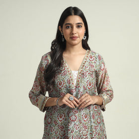 Sanganeri Kurta with Palazzo & Dupatta Set