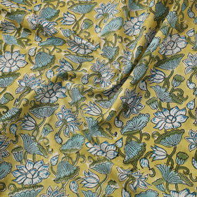  Multicolor Sanganeri Block Print Cotton Fabric