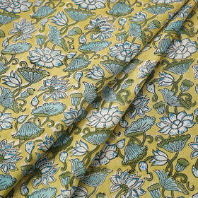  Multicolor Sanganeri Block Print Cotton Fabric