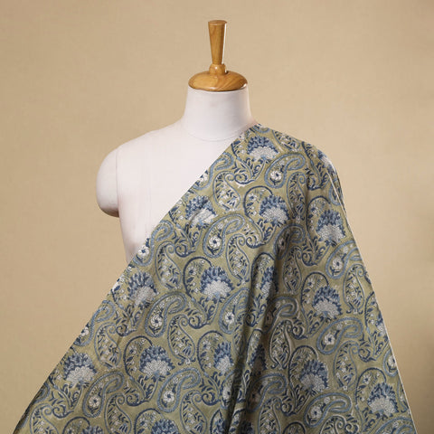  Green Sanganeri Block Print Cotton Fabric