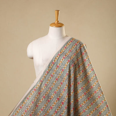 Green Sanganeri Block Print Cotton Fabric