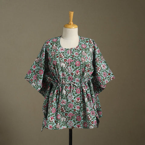 Sanganeri Block Print Cotton Kaftan (Short)