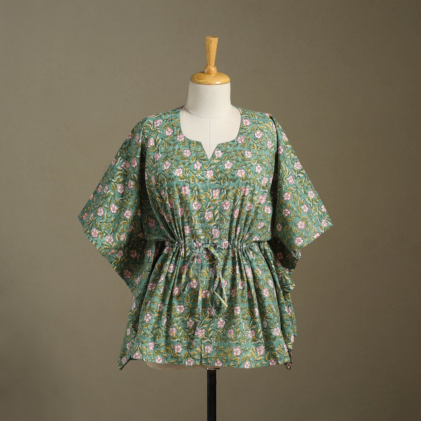 Sanganeri Block Print Cotton Kaftan (Short)