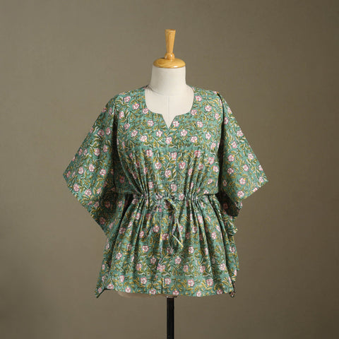 Sanganeri Block Print Cotton Kaftan (Short)