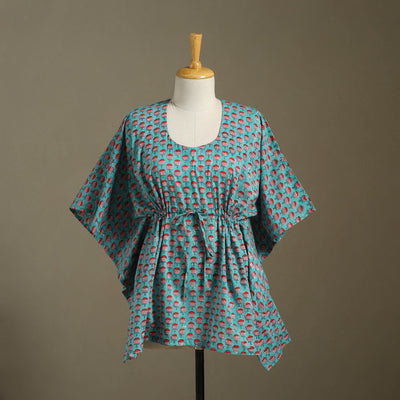 Sanganeri Block Print Cotton Kaftan (Short)