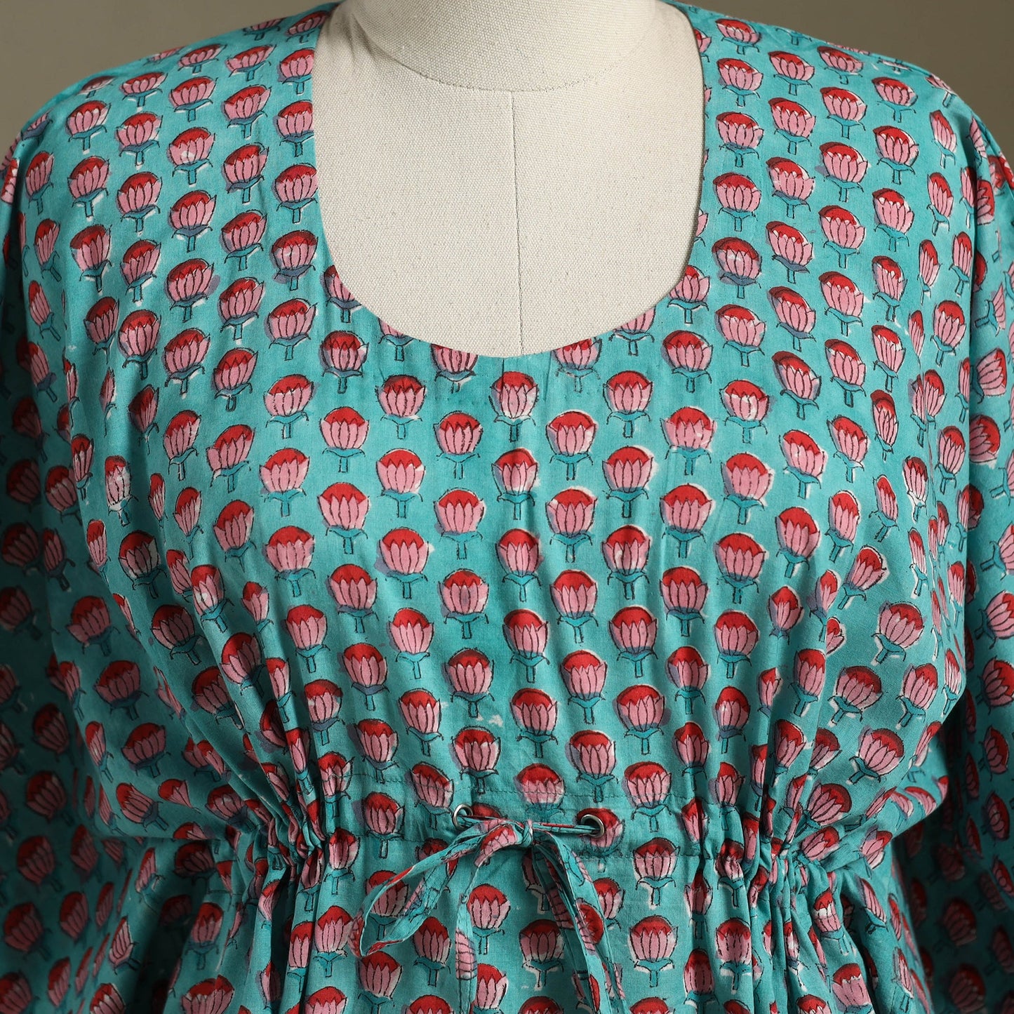 Sanganeri Block Print Cotton Kaftan (Short)