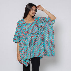 Sanganeri Block Print Cotton Kaftan (Short)