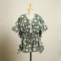Green - sanganeri cotton kaftan (short) 58 - handcrafted