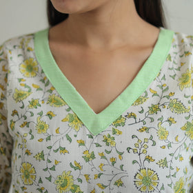 Green Sanganeri Block Print Suit Set Shop Now Online in India