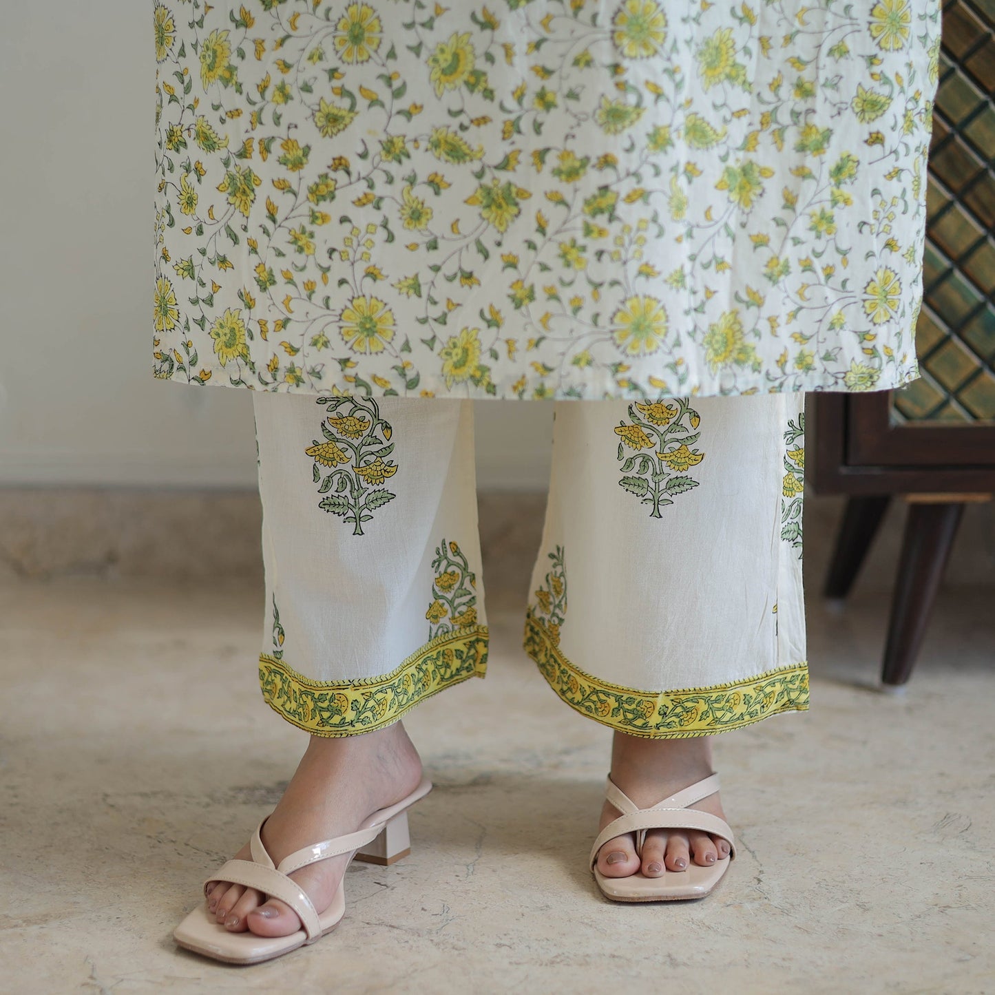 Green Sanganeri Block Print Suit Set Shop Now Online in India