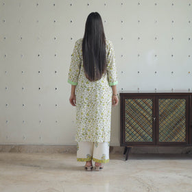 Green Sanganeri Block Print Suit Set Shop Now Online in India