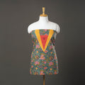 Green - sanganeri cotton patchwork unstitched kurta