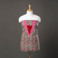 Green - sanganeri cotton patchwork unstitched kurta