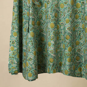 Green - sanganeri cotton wrap around skirt 13 - handcrafted