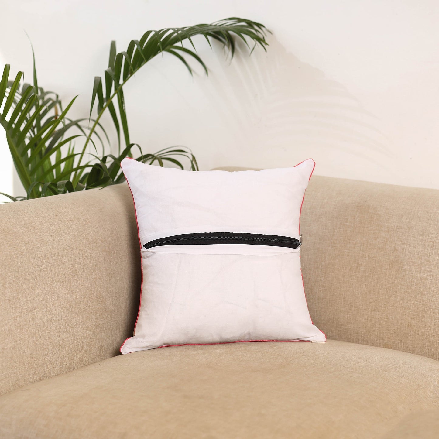 Green - sanganeri cushion cover 07 - handcrafted