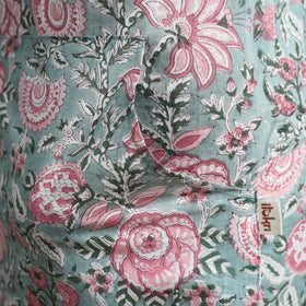 Green - sanganeri hand block print apron with pocket 24