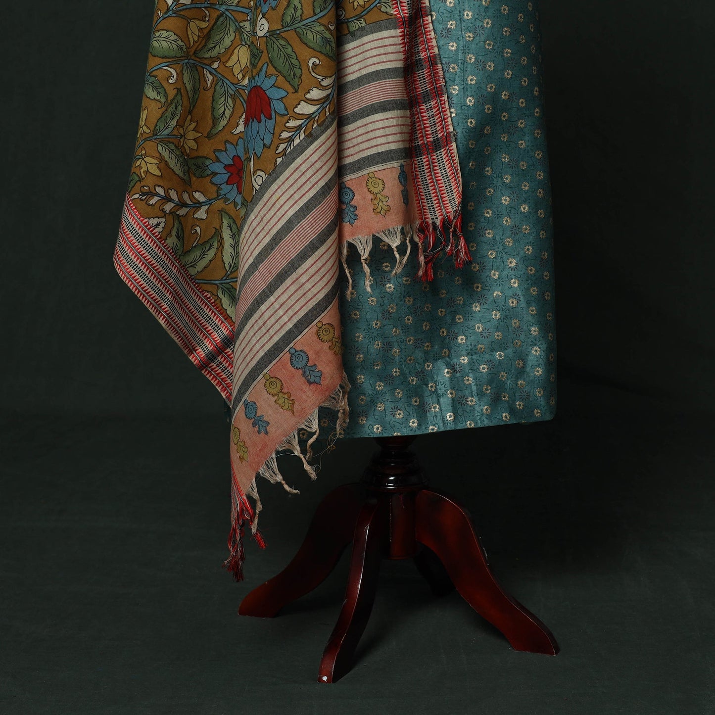 Sanganeri hand block print chanderi silk 2pc unstitched