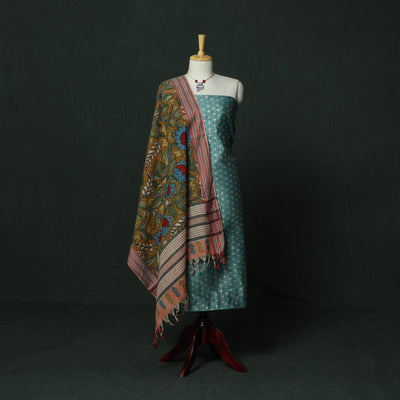 Sanganeri hand block print chanderi silk 2pc unstitched