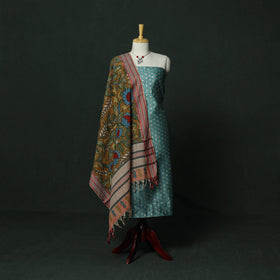 Sanganeri hand block print chanderi silk 2pc unstitched