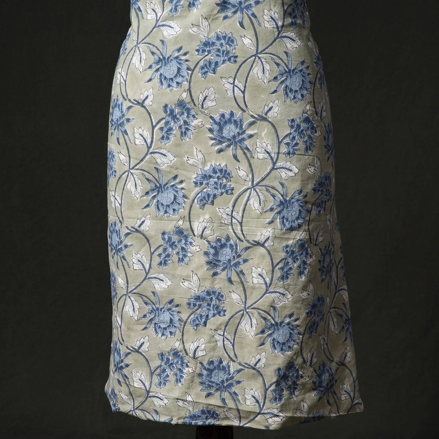 Sanganeri hand block print cotton 2pc unstitched dress