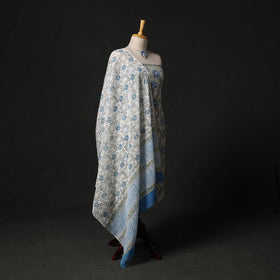 Sanganeri hand block print cotton 2pc unstitched dress