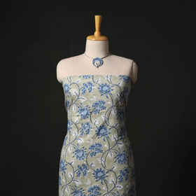 Sanganeri hand block print cotton 2pc unstitched dress