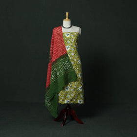 Sanganeri hand block print cotton 2pc unstitched dress