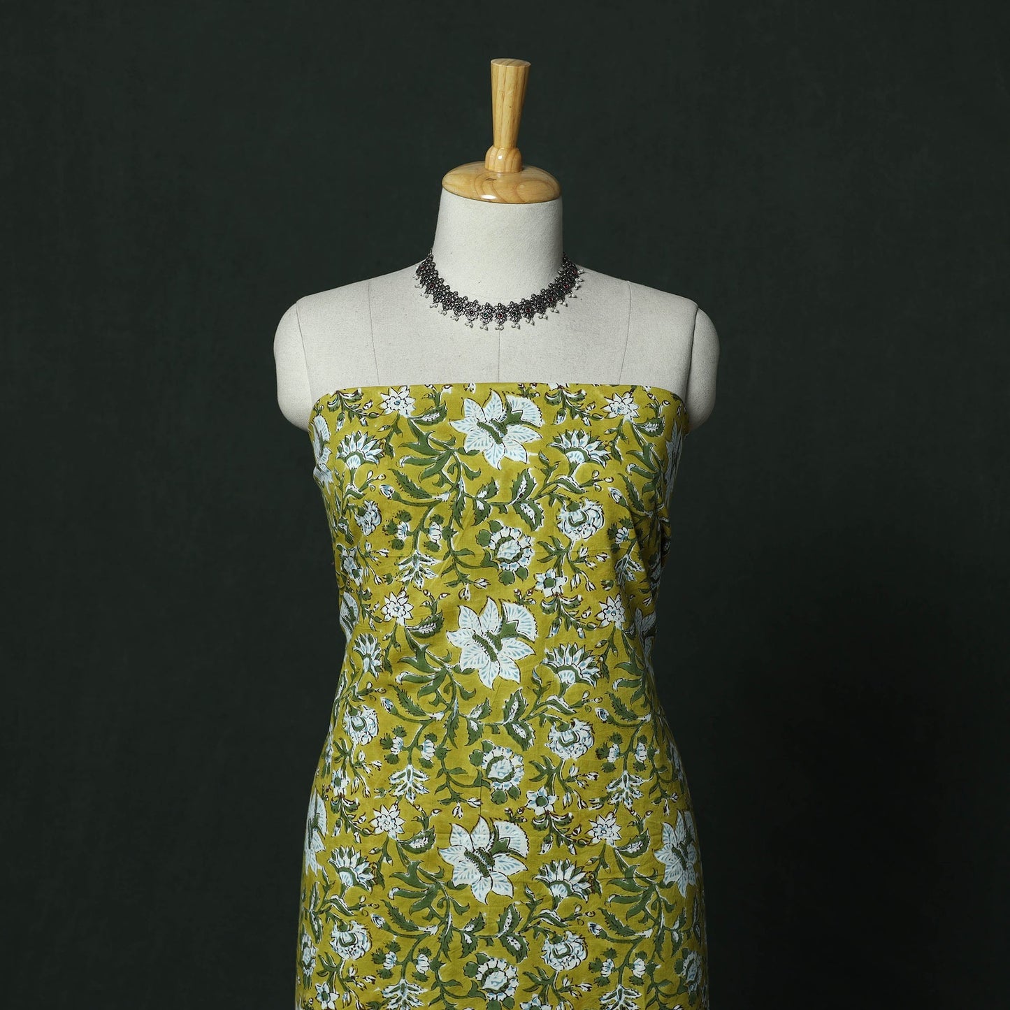 Sanganeri hand block print cotton 2pc unstitched dress