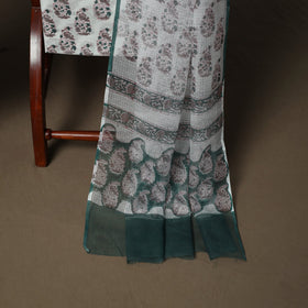 Sanganeri hand block print cotton 3pc unstitched dress